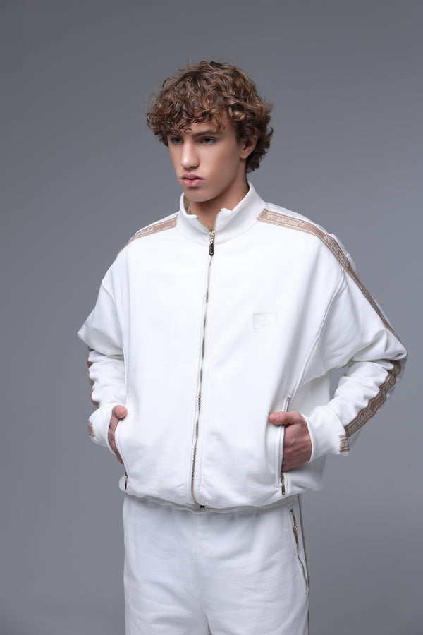 Ivory High-Collar Crop